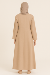 Skin Beige Panel Abaya